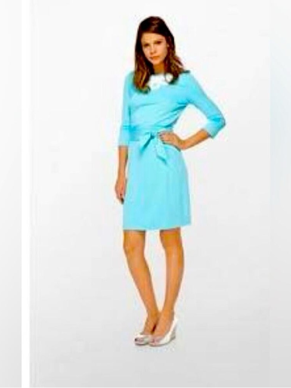 Lilly Pulitzer Turquoise Blue Belted Sheath Dress